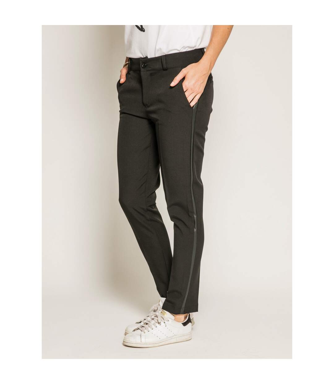 Pantalon cigarette avec bandes ELEONOR - Dona X Lisa-1