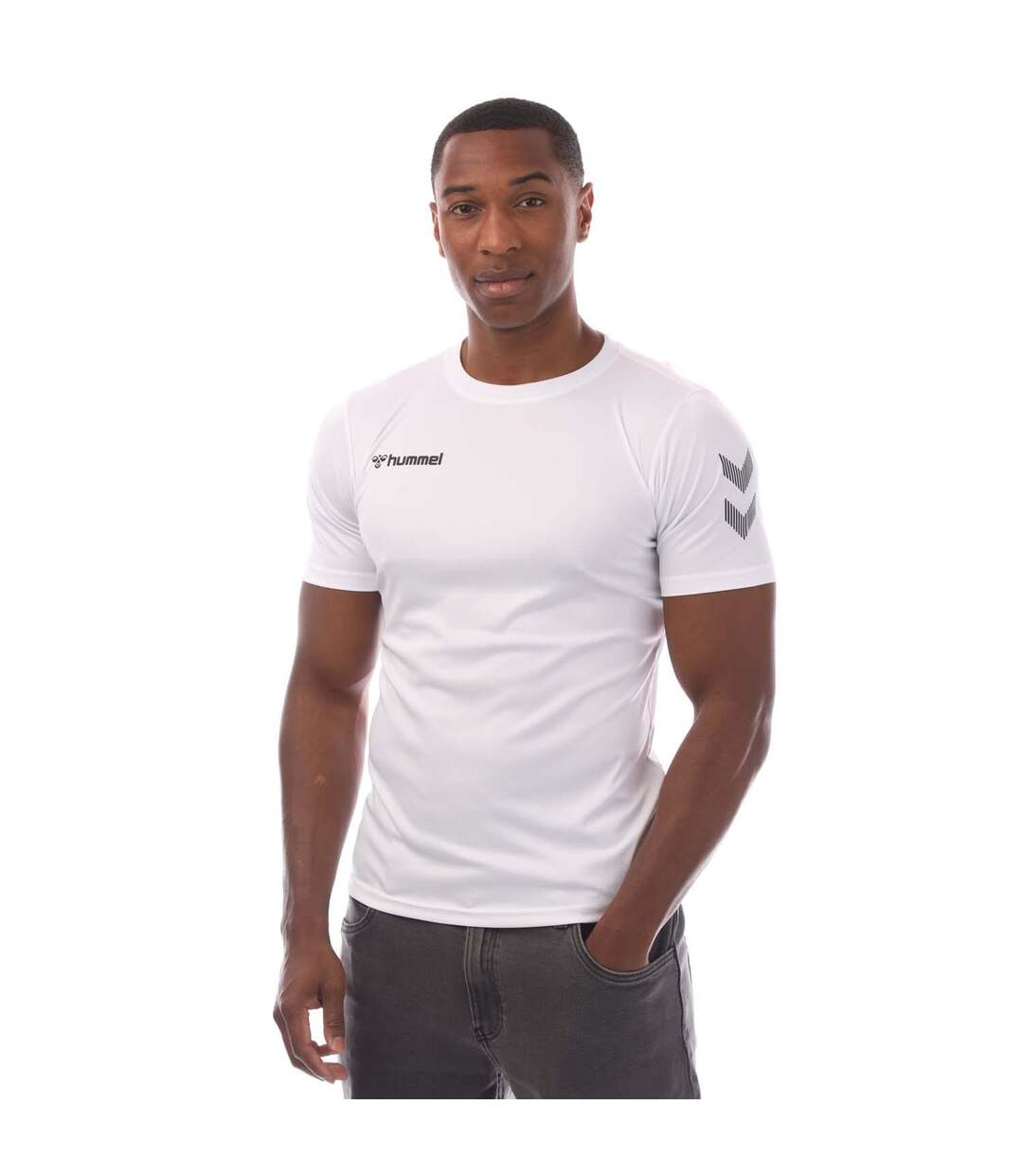 T-shirt Solo Homme Blanc Hummel-1
