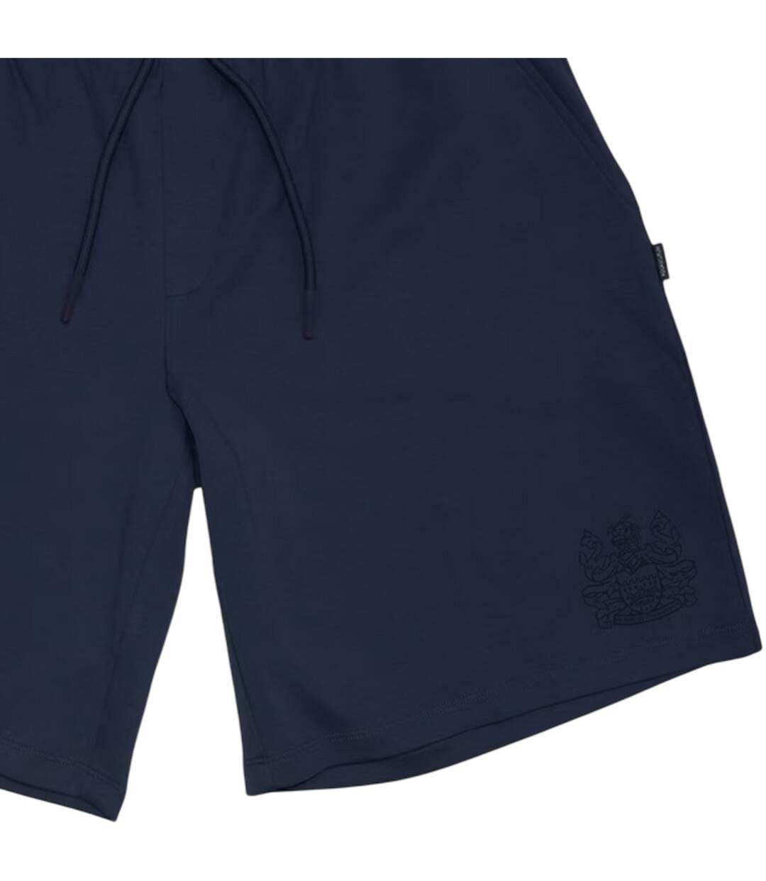 Mens Fleece Embroidered Logo Shorts Navy Aquascutum-3