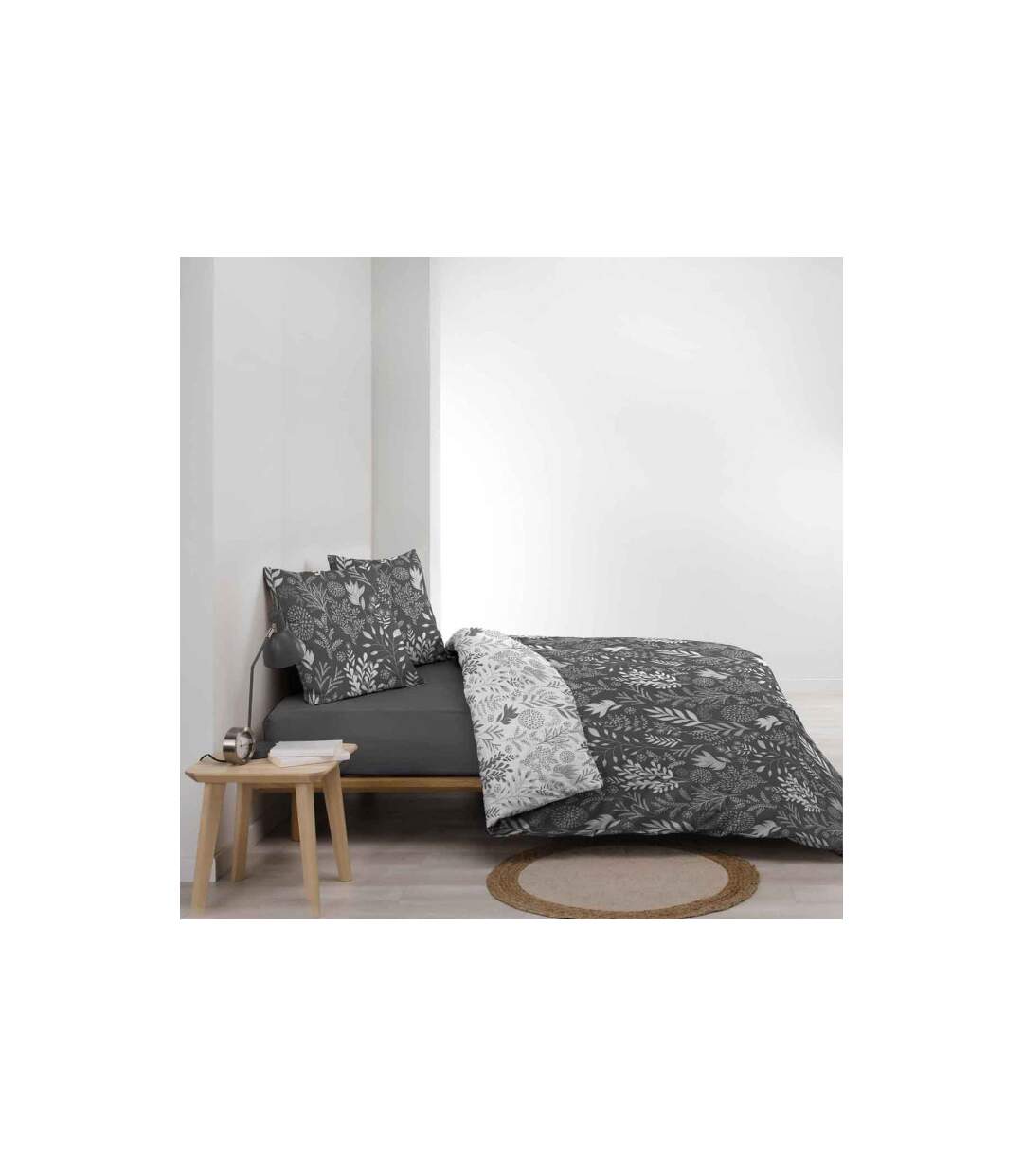 Parure de Lit 3 Pièces Suzanne 260x240cm Anthracite-4