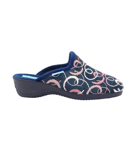 Chaussons mules erin femme bleu marine Lunar