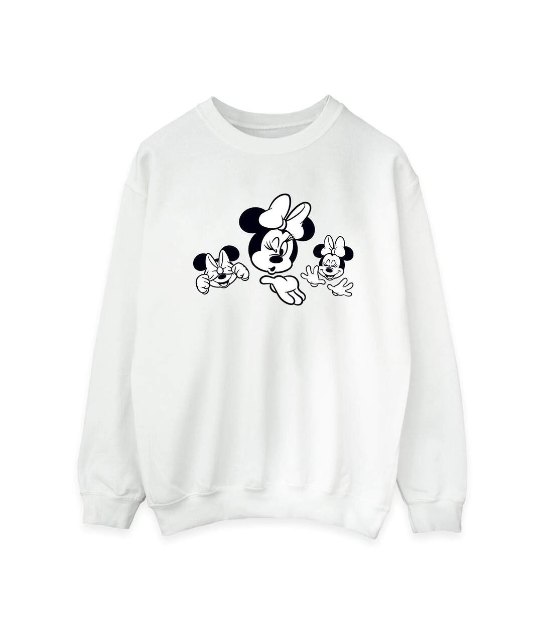Disney Sweat à trois visages Minnie Mouse Femme/Ladies (Blanc) - UTBI28562-1