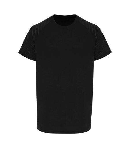 TriDri Mens Embossed Sleeve T-shirt (Black)