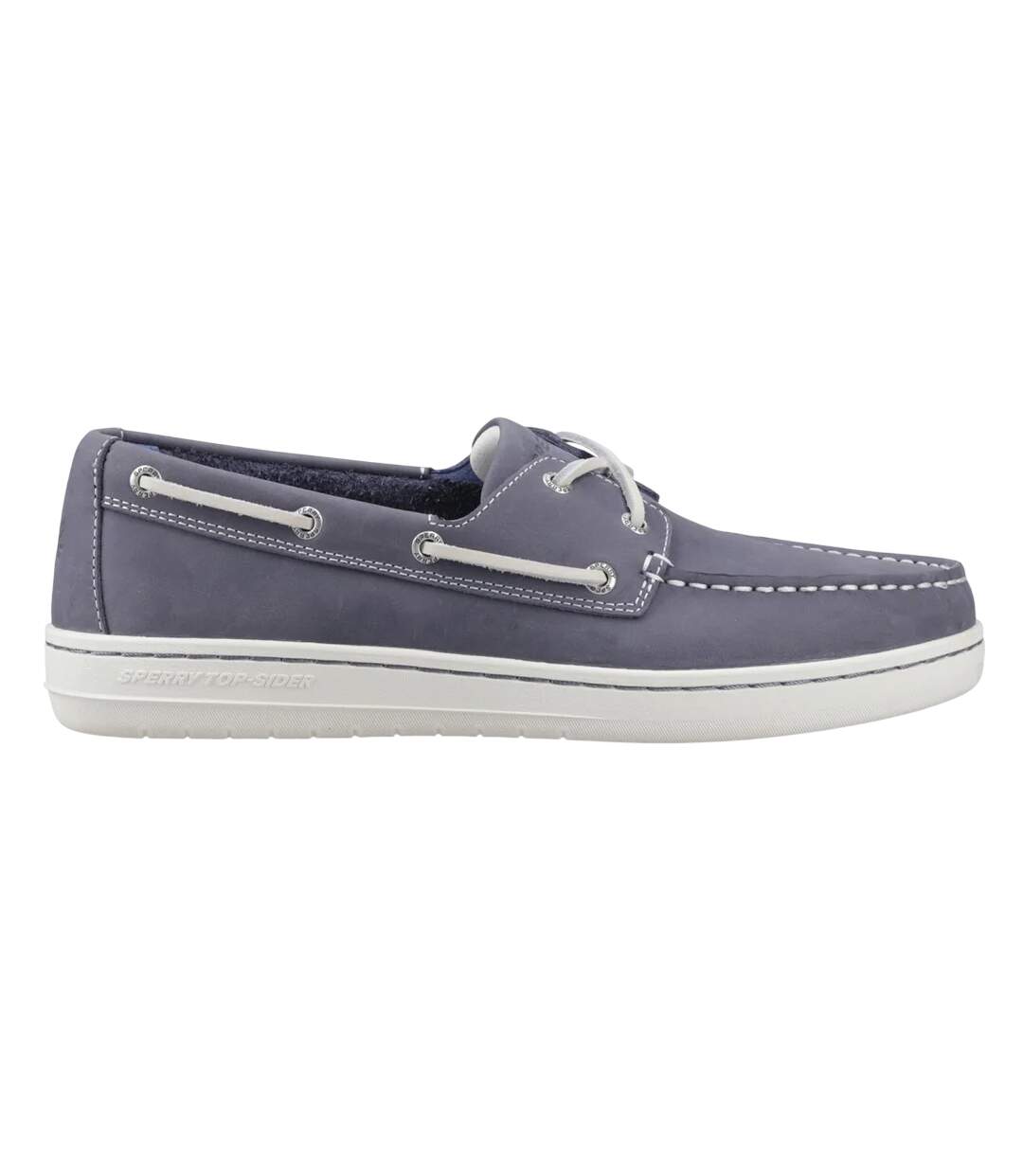 Mens Strake Leather 2 Eyelet Boat Shoes Navy Sperry-1