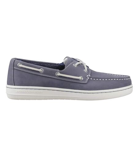 Mens Strake Leather 2 Eyelet Boat Shoes Navy Sperry