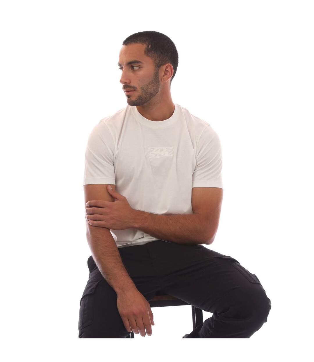 T-shirt Style Imprimé Au Dos T-must-slits-n Homme Blanc Diesel-1