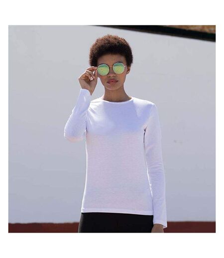 T-shirt À Manches Longues Femme Blanc Skinni Fit