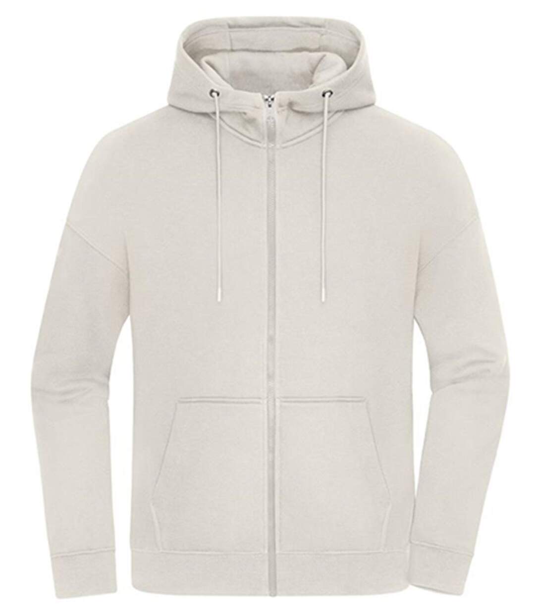 Sweat à capuche zippé oversize unisexe - 8043 - beige grès-2
