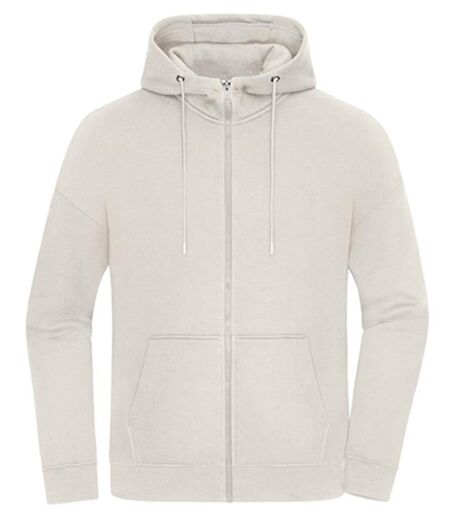Sweat à capuche zippé oversize unisexe - 8043 - beige grès