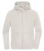 Sweat à capuche zippé oversize unisexe - 8043 - beige grès-2