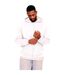 Mens Core Ringspun Cotton Full Zip Hoodie White Casual Classics-1