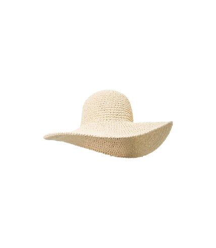 Womens/ladies straw wide brim sun hat beige Mountain Warehouse