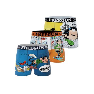 Lot de 3 boxers homme Gaston Lagaffe Freegun