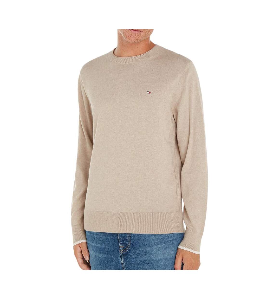 Pull Beige Homme Tommy Hilfiger Mouline Organic - S-1