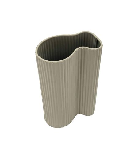 Vase Design en Métal Frankfurt 36cm Beige Foncé