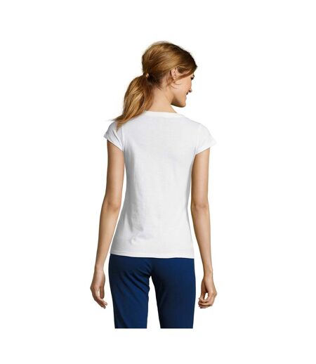 T-shirt Moon Femme Blanc SOLS