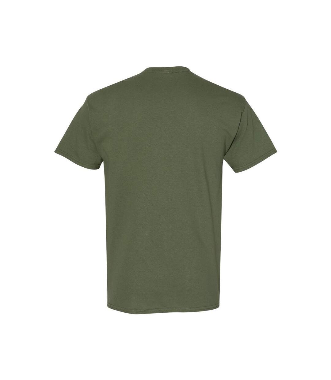 Mens Heavy Cotton T-shirt Military Green Gildan-2