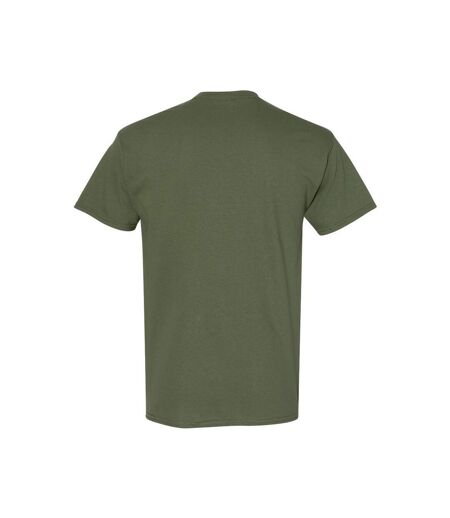 Mens Heavy Cotton T-shirt Military Green Gildan