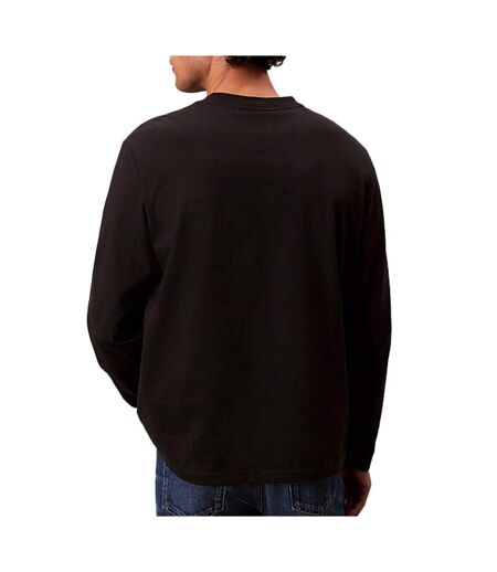 T-Shirt manches longues noir homme calvin klein jeans standard