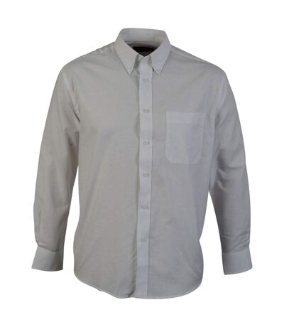 Absolute Apparel Mens Long Sleeved Oxford Shirt (White)