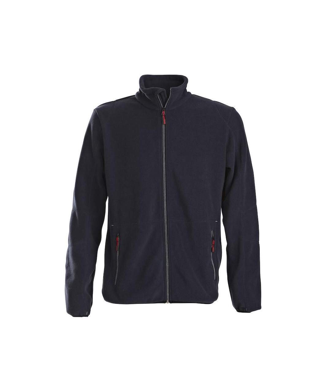 Mens Speedway Fleece Jacket Navy Printer-1