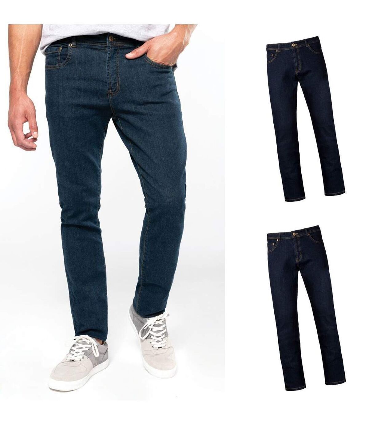 Lot 2 pantalons - jean pour homme - K742 - bleu