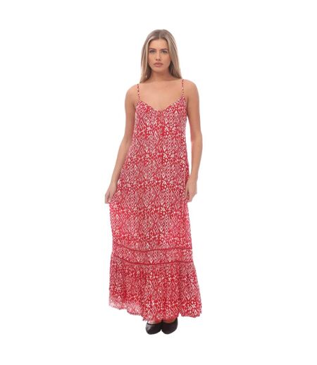 Robe longue caraco femme rouge Superdry