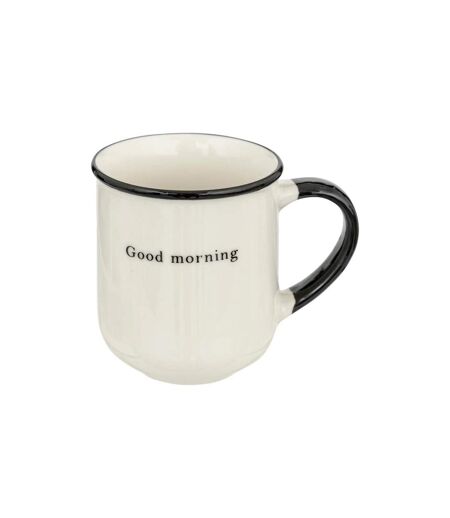 Lot de 4 Mugs sur Rack Alix 20cl Blanc & Noir