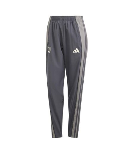 Womens/ladies Juventus Fc Tapered Tracksuit Bottoms Carbon Adidas