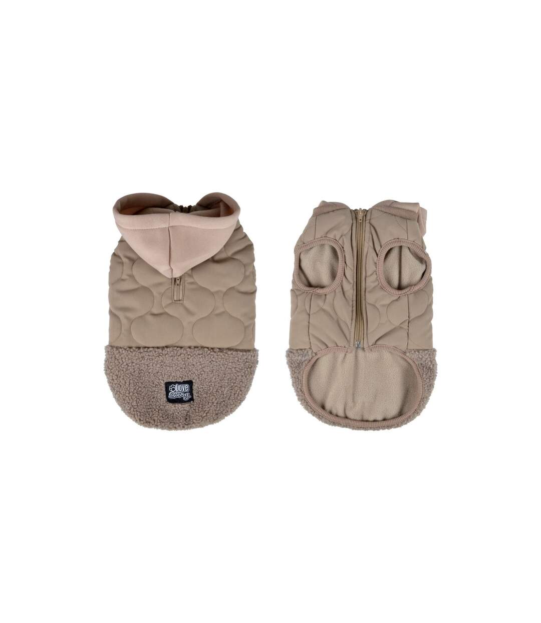 Manteau Matelassé Pour Chien Teddy 40cm Beige-1