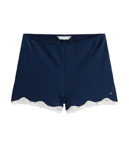 Ensemble De Pyjama Court Manches Style Caraco Motif/style Lacets Femme Bleu Marine Foncé Tommy Hilfiger