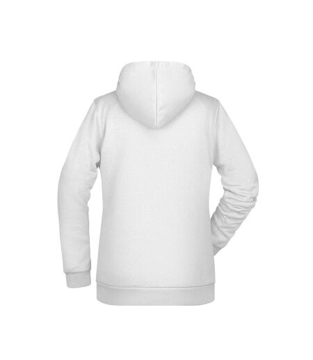 Sweat À Capuche Promo Femme Blanc James And Nicholson