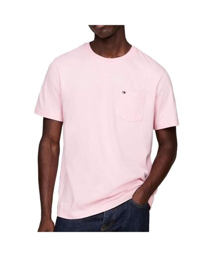 T-shirt rose homme tommy hilfiger essential solid pock - l