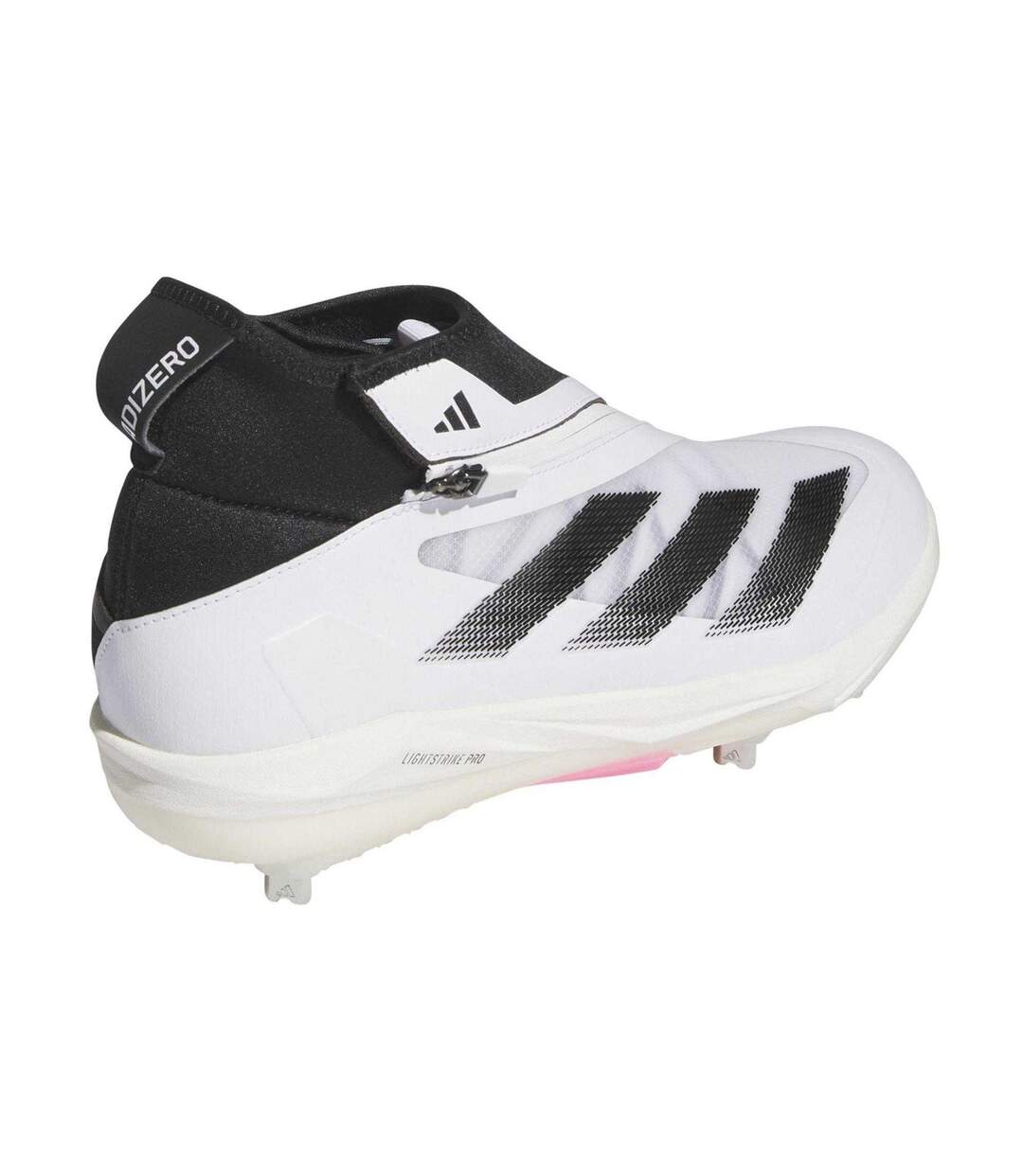 Mens Impact 3 Stripes Zip Trainers White Adidas-2