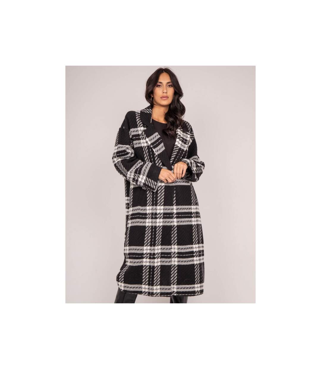 Manteau carreaux URENO - Dona X Lisa-1