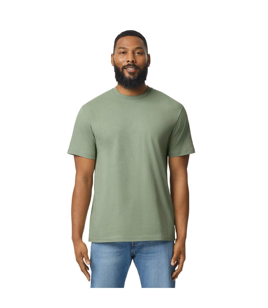 Mens Softstyle Enzyme Washed Midweight T-shirt Sage Gildan-3