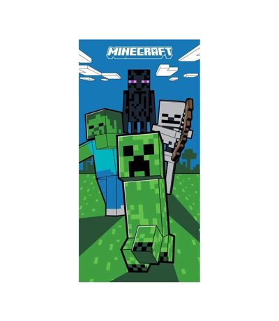 Survival cotton beach towel one size multicoloured Minecraft