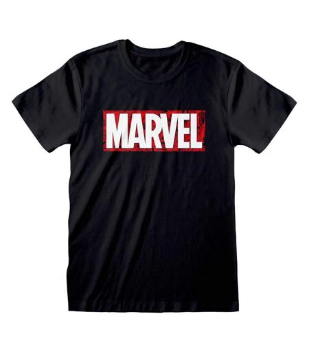 Marvel Comics Unisex Adult Logo T-Shirt (Black/White)