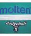 Ballon De Dodgeball Taille 3 Vert Blanc Molten-3
