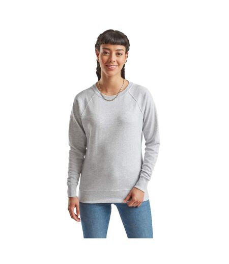 Sweat Manches Raglan Femme Gris Chiné Fruit Of The Loom