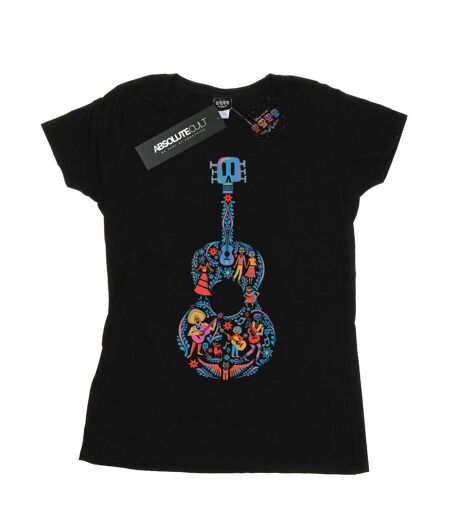 Disney - T-shirt COCO GUITAR PATTERN - Femme (Noir) - UTBI14297