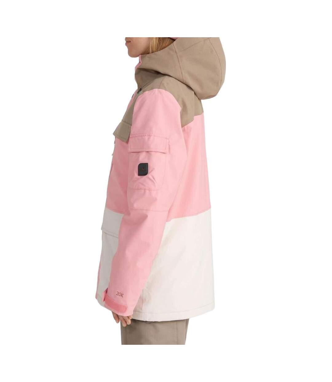 Manteau de ski rose femme o'neill utility pro hybrid-2