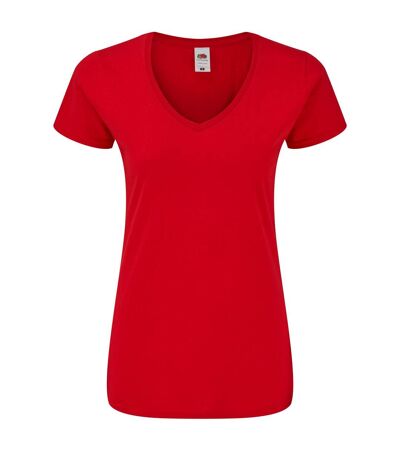 T-shirt Iconic Femme Rouge Fruit Of The Loom