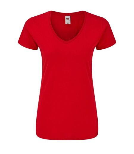T-shirt Iconic Femme Rouge Fruit Of The Loom