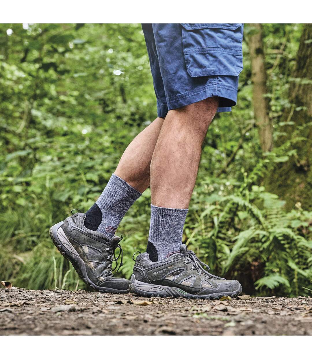Mens Hiking Coolmax Ankle Socks Moisture Wicking with Arch Support-4
