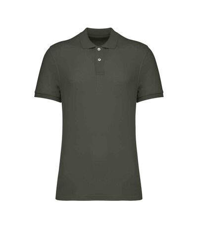 Mens Pique Polo Shirt Organic Khaki Native Spirit