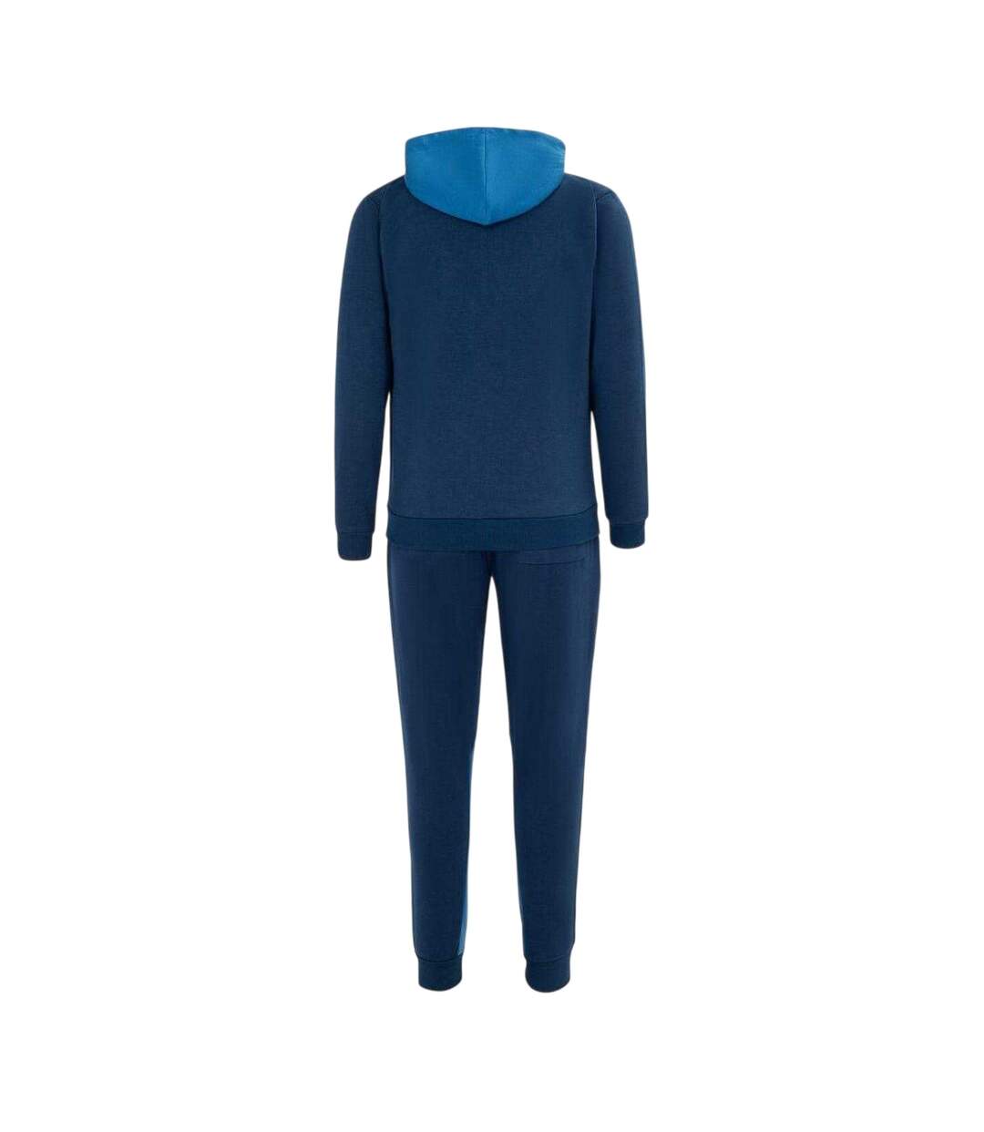 Mens Two Tone Cotton Blend Workout Tracksuit Navy Royal Blue Lonsdale-2