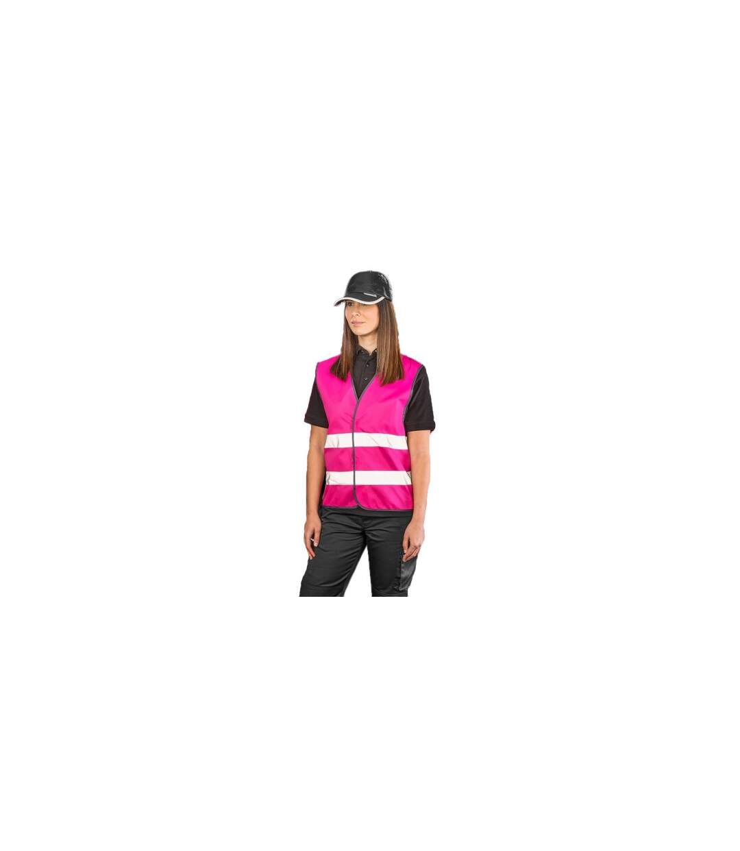 Gilet Haute Visibilité Enhanced Adulte Rose Fluo Result Core-1