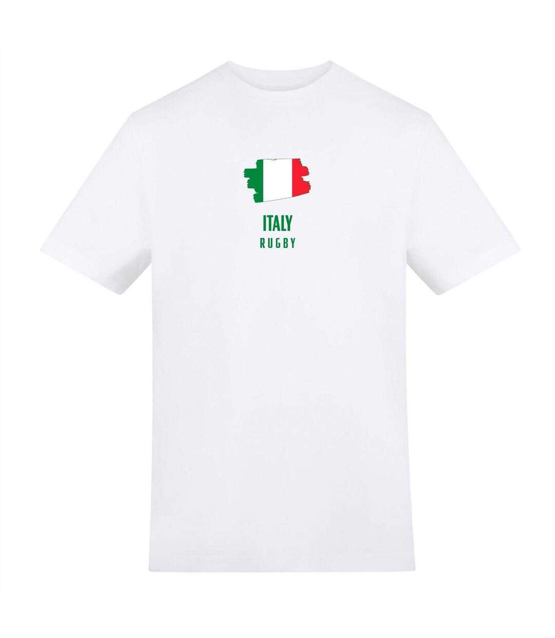 T-shirt Rugby Motif/style Italie Homme Blanc AWD-1