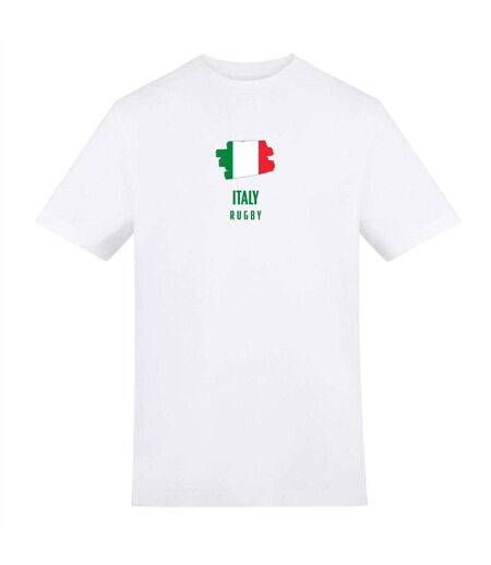 T-shirt Rugby Motif/style Italie Homme Blanc AWD